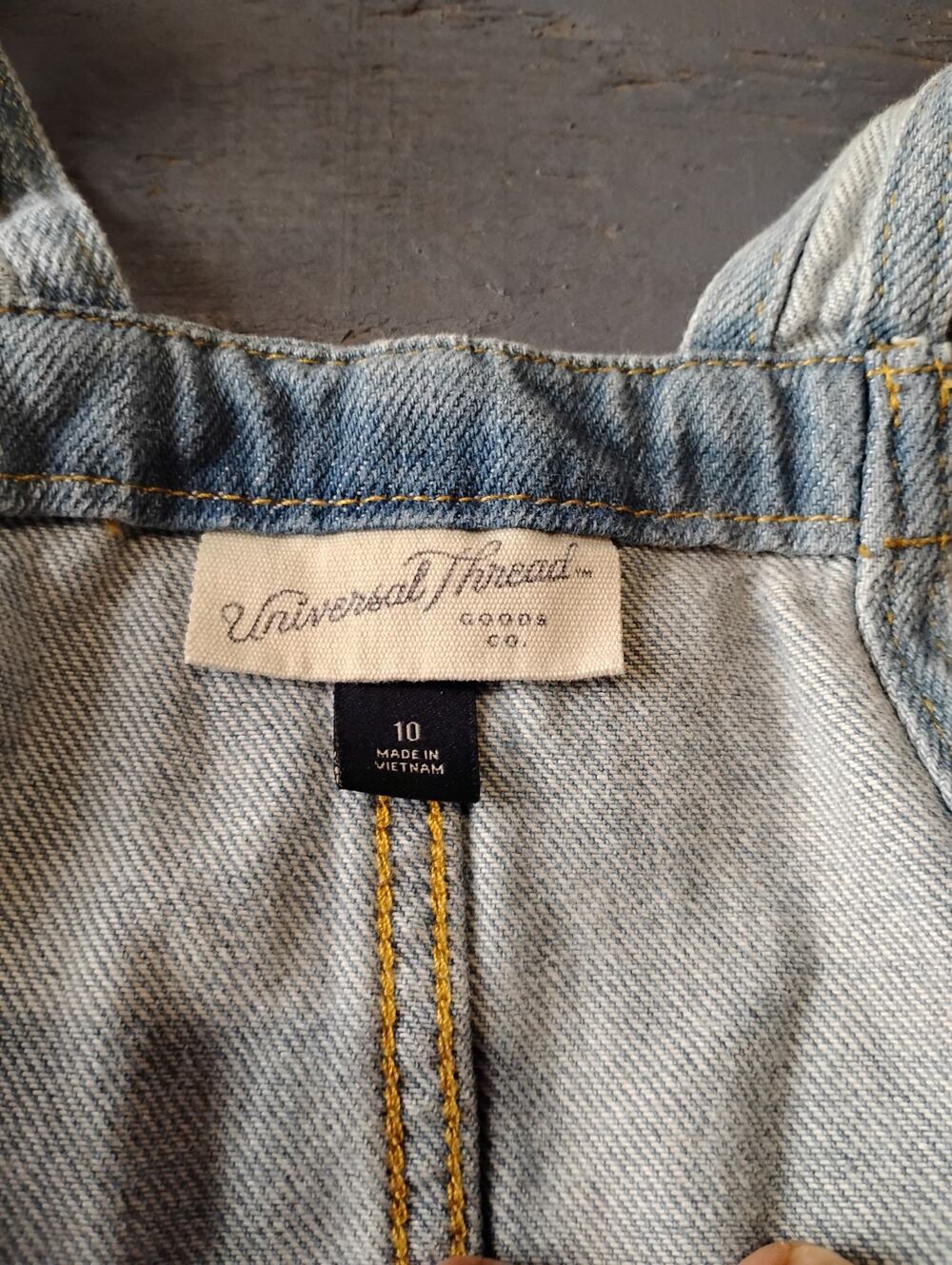 Universal Thread (10) Cut Off Blue Denim Jean Coveralls